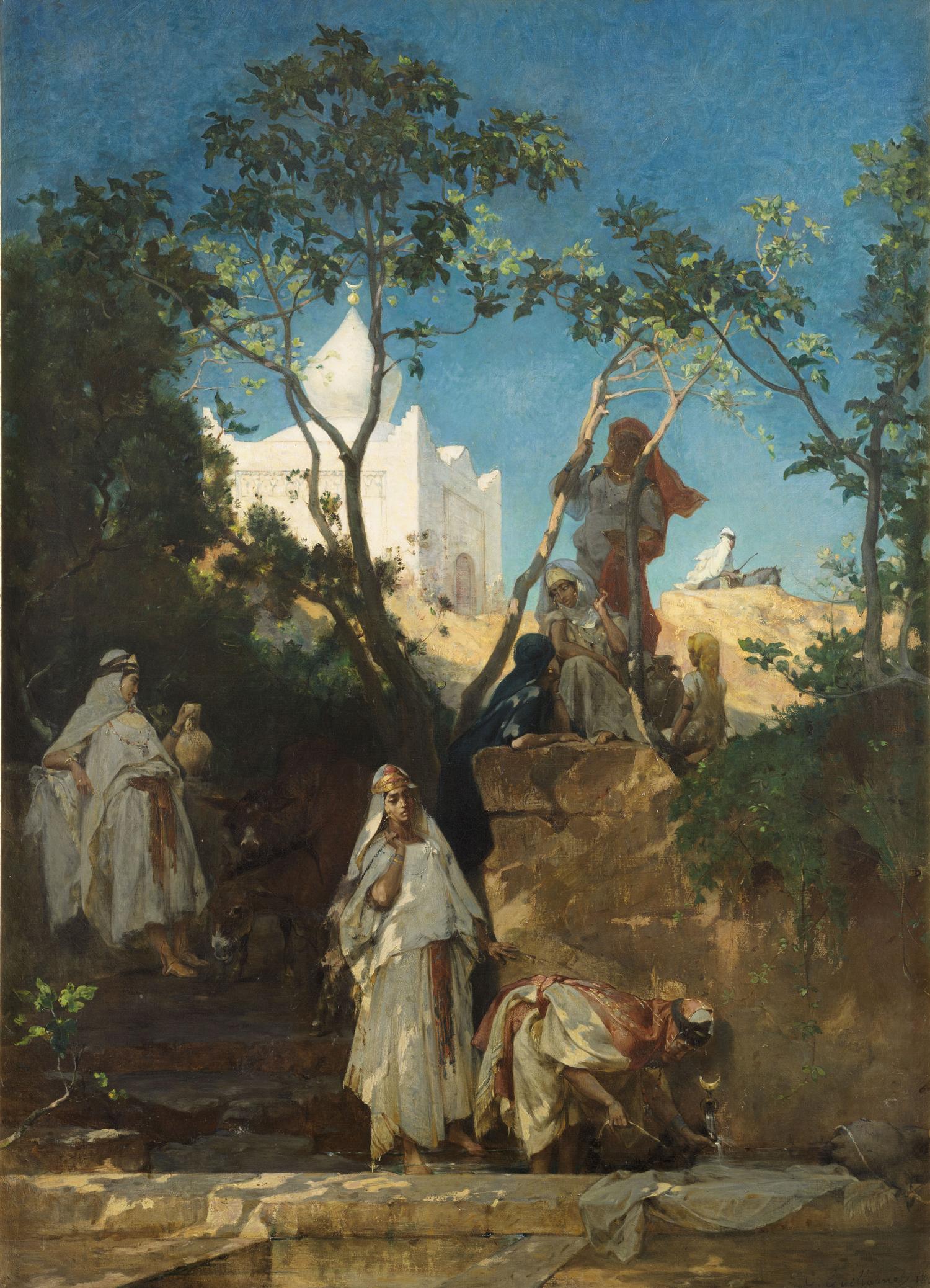 Gustave Guillaumet, La Source du figuier à Aîn-Kerma, huile sur toile, 1867